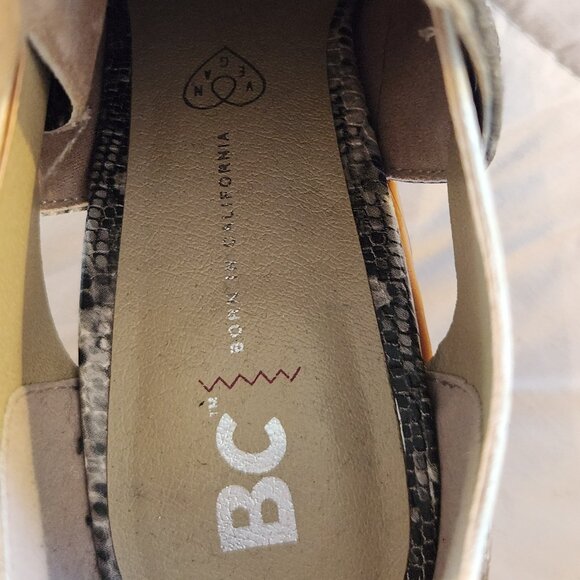 BC Python Azalea crisscross ankle booties vegan snake boots - Picture 9 of 12